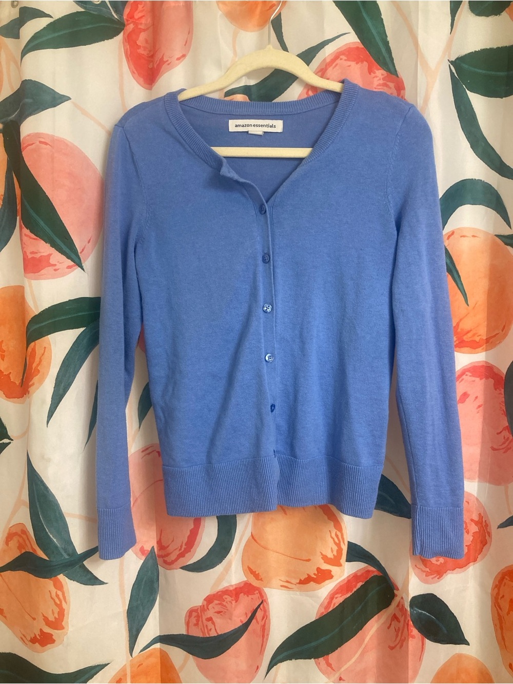 Amazon Essentials Periwinkle Button-Front Cardigan Sweater